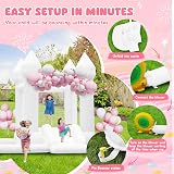 FBSPORT White Inflatable Bounce House Castle Slide Ball Pit Trampoline Blower view 7