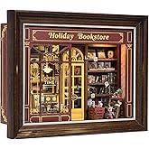 ETKVR Book Nook Kit, Picture Frame Booknook, Wall Mounted 3D Puzzle Model | DIY Miniature Dollhouse Kit for Home Bookshelf Decoration