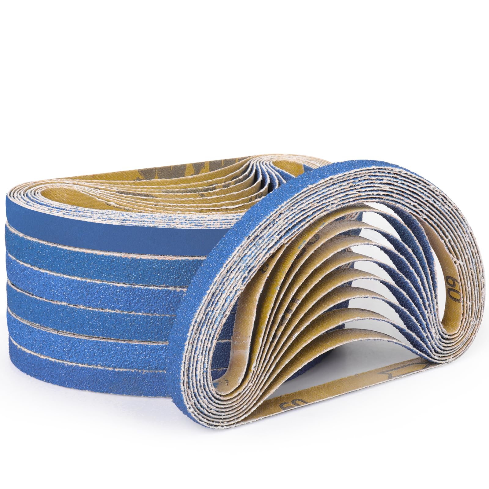 Shineboc Sanding Belt 13 x 457 mm, 40PCS Sander Belts 40/60/80/120/240/400 Grit for Polishing Metal, Wood