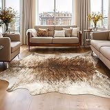 AROGAN Western Decor Faux Fur Cowhide Rug, 4 x 3