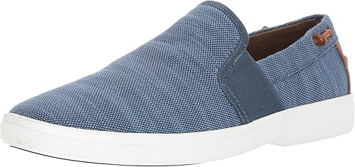 mens navy blue slip on shoes