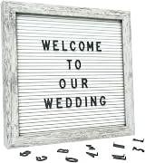 C Crystal Lemon Rustic White Felt Letter Board 25x25 cm with Frame & 336 Letters