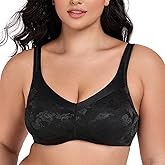 Wingslove Women's Full Coverage Minimizer Bra Wirefree Plus Size Bras Non-Padded Large Busts Comfort Straps Support