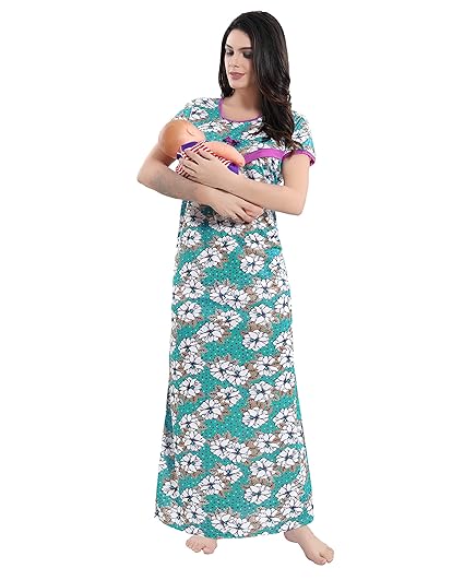 Sarina Satin Feeding and Nursing Nighty 7042