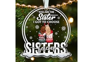 HUNIGIFT Friendship Ornaments for Women Friends - Friend Christmas Ornament, Sister Ornament - Friendship Gifts for Women Friends, Bestie Gifts for Women, Sister Gifts for Friends Female - Acrylic Ornament
