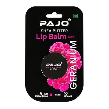 PAJO Shea Butter Depigmenting Lip Balm, Beetroot and Geranium, 10 Grams