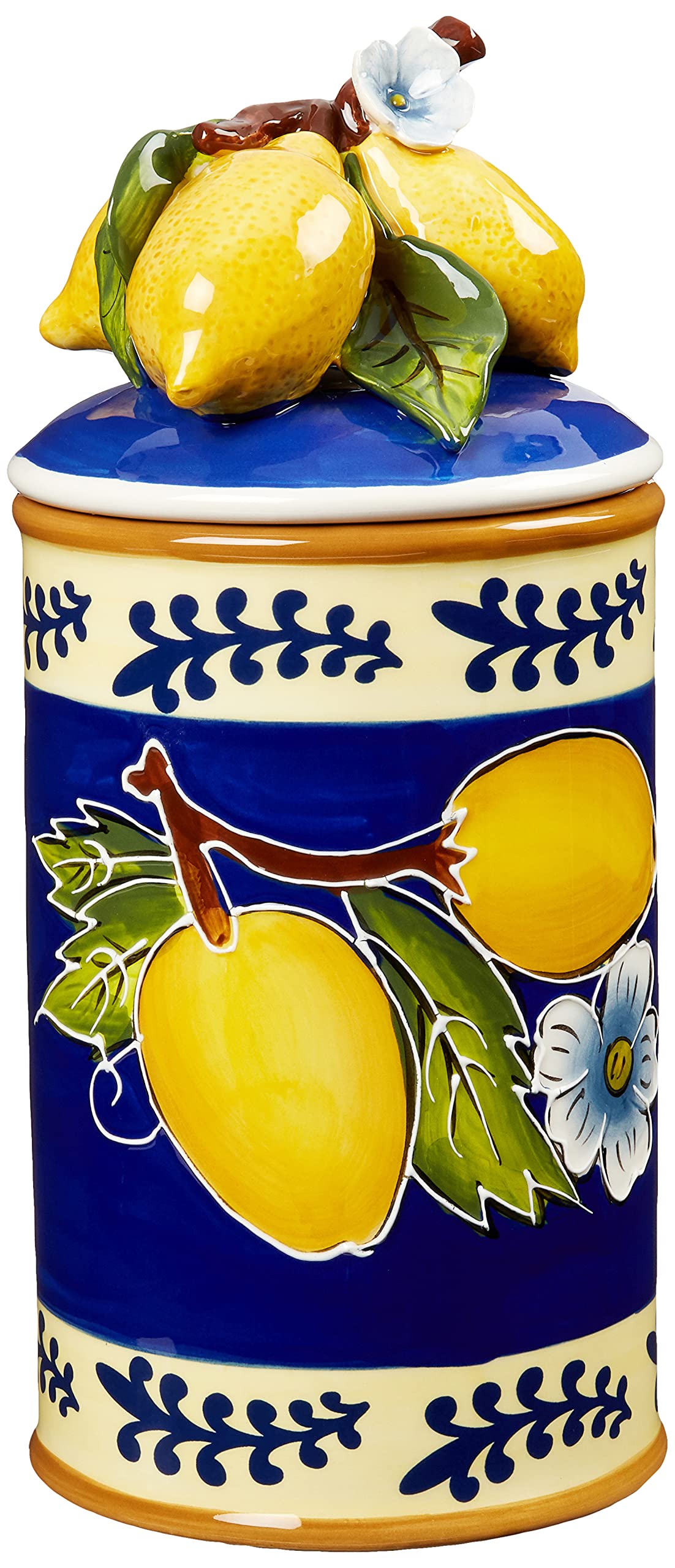 Photo 1 of Blue Sky Ceramic Lemon Canister, Medium
