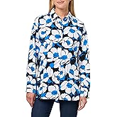 Karl Lagerfeld Womens Long Sleeve Floral Whimsy Blouse