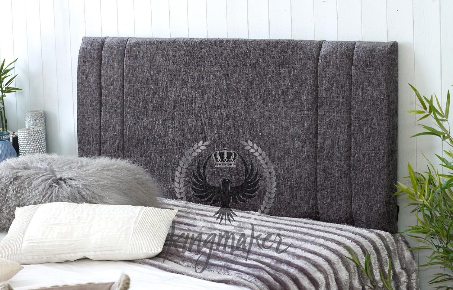 TrendMakers CHARCOAL GREY Luxury Quality 4ft Small Double (120cm) Divan