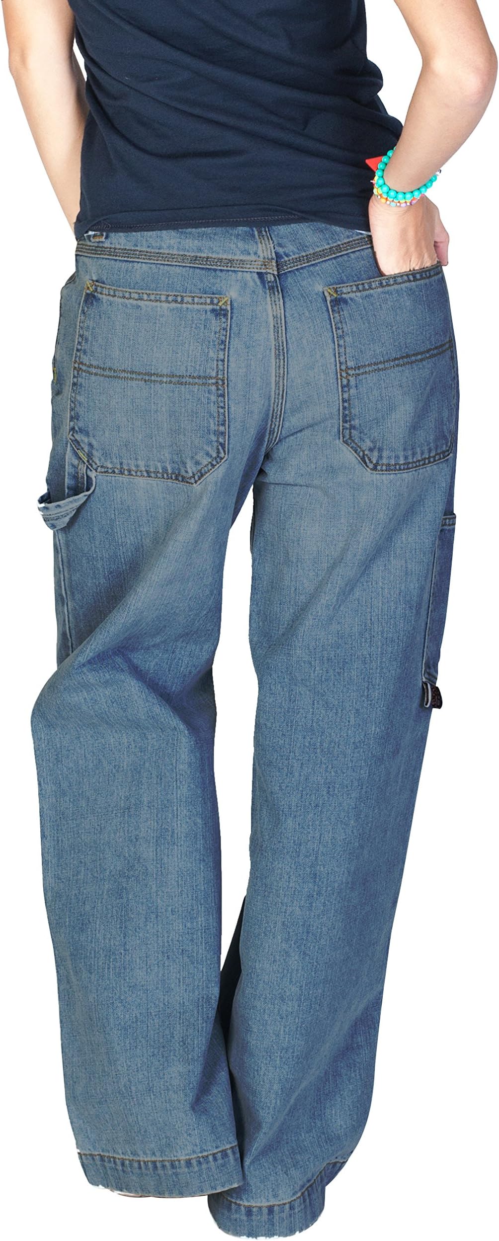 JNCO Fixin' Carpenter Jeans Medium Stone- Leg Opening 22" (1, Blue)
