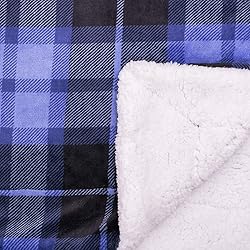 SOCHOW Sherpa Plaid Fleece Throw