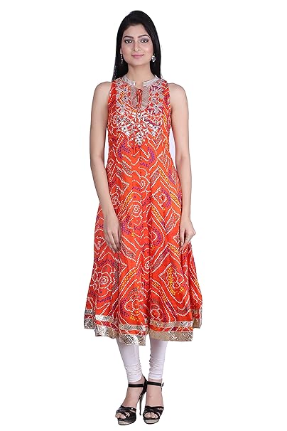 bandhani anarkali kurti