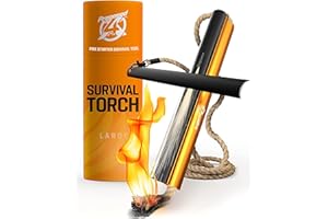 Fire Starter Survival Tool - All-in-One Flint and Steel Fire Starter Kit - Ferro Rod Fire Starter with 36" Waterproof Tinder Wick Rope and Steel Fire Striker - Patented Firestarter | Prepared4X