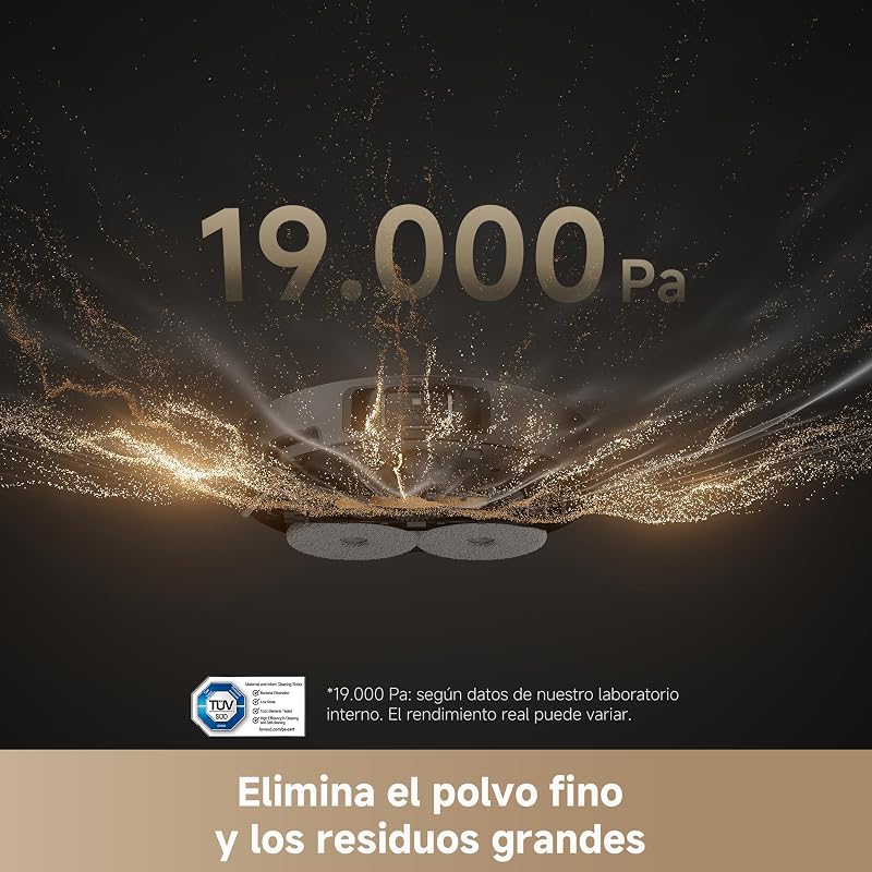 Aspirador Robô L40s Pro Ultra, Esvaziamento Automático, Autolimpeza de Esfregão, Sucção de 19kPa, Escova de Desembaraçamento Dupla, Mopa Extensível, Escova Lateral, Dodger de Objetos, Controlo por Voz