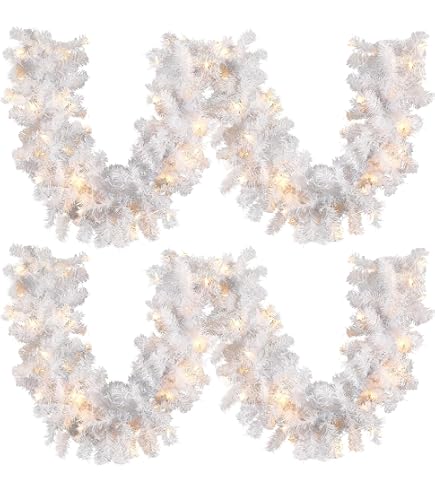 Lot De 5 Guirlandes Artificielles De Noël - 2 Mètres De Long - Décore Ton Sapin, Ta Porte Ou Ton Mur Pour Les Fêtes - 11
