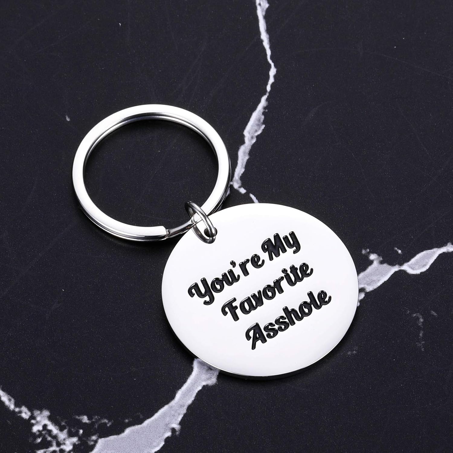 Funny Gifts Men Keychain Husband Boyfriend Present You’re My Favorite Asshole Keyring for Anniversary Valentines Wedding Birthday Christmas Thanksgivings BF Hubby Jewelry at  Men’s Clothing store
