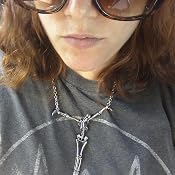 Alchemy Skeleton Pendant - Gothic Skull Necklace (Alter Orbis) + Velvet Pouch