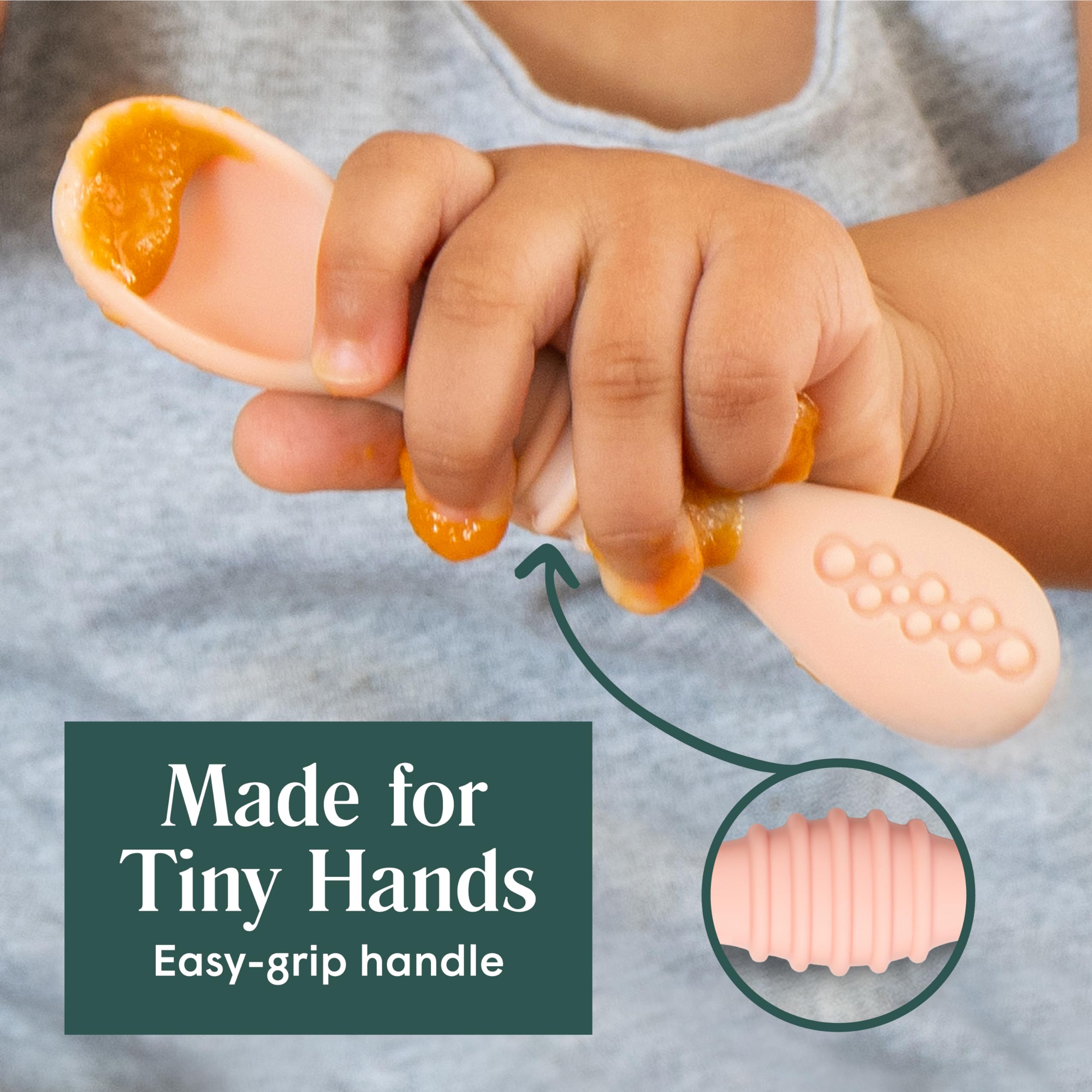Simka Rose Baby Bowl and Spoon Set, Baby Bowls Suction for Toddler, BPA-Free Silicone Bowls Baby, Baby Bowl and Spoon Dishwasher and Microwave Safe Baby Feeding Supplies (Sage)