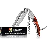 Professional Waiter’s Corkscrew by HiCoup - Tiger’s Eye Resin Handle All-in-one Corkscrew, Bottle Opener and Foil Cutter, the Favored Choice of Sommeliers, Waiters and Bartenders Around the World