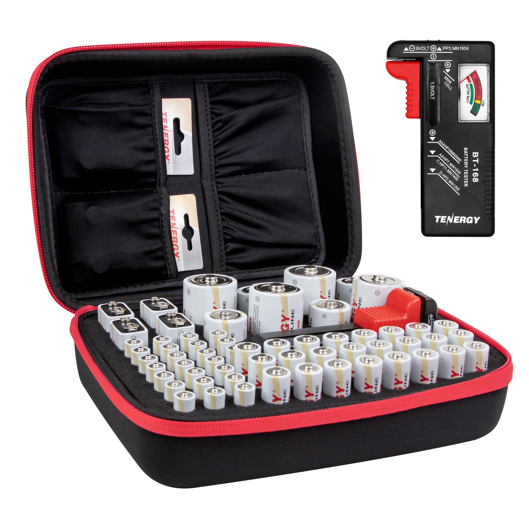 Tenergy Battery Organizer Storage Case with Battery