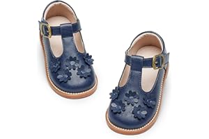 GINFIVE Toddler Little Girls Mary Janes Flats Girls Dress Shoes Kids Shoes