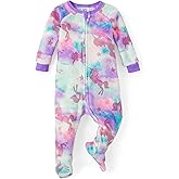 The Children's Place baby-girls And Toddler Fleece Zip-front One Piece Footed Pajama