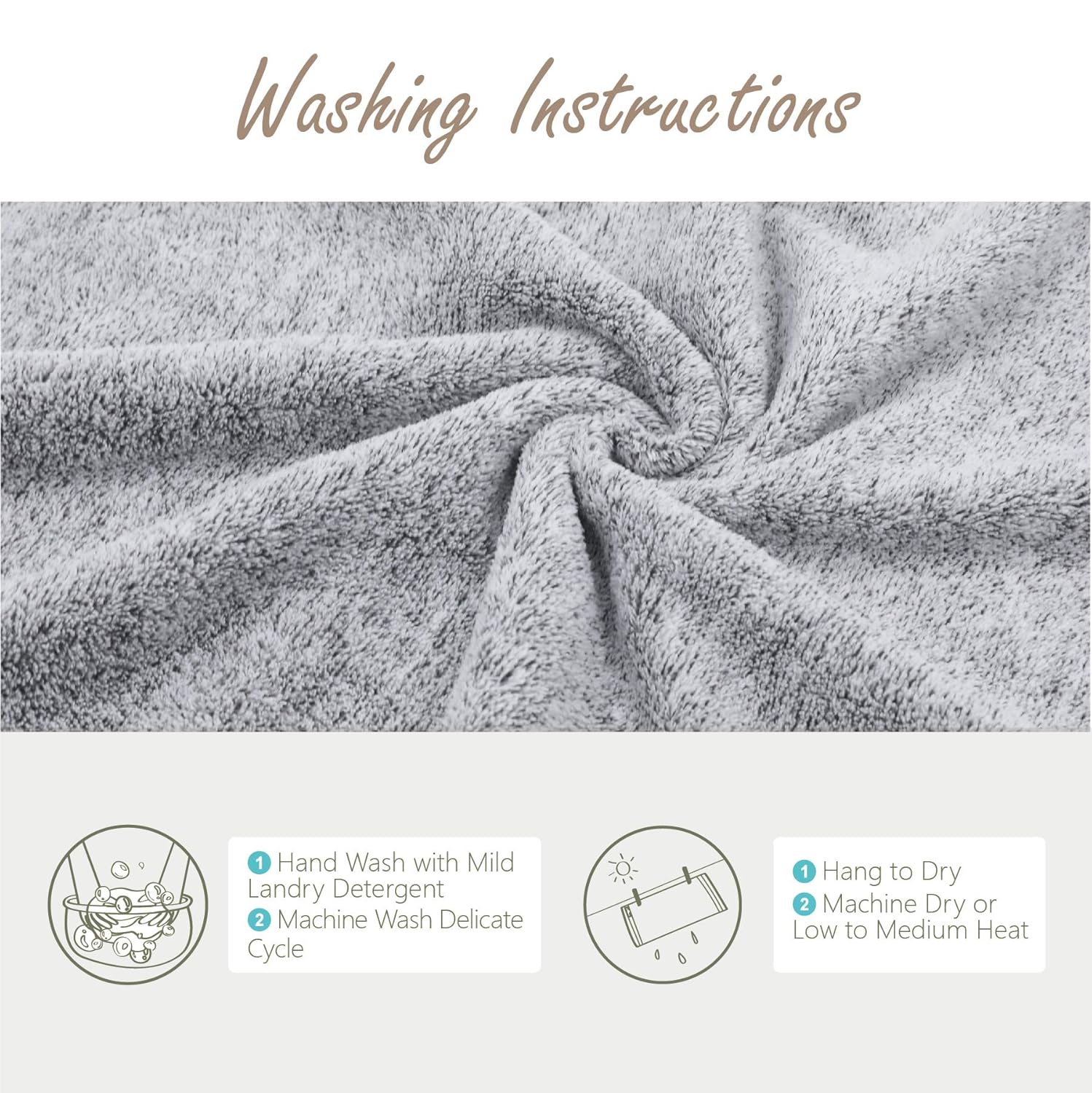 Premium Bamboo Towel | Multi-Use Gym Towel, Camping Towel, Hair Drying, Travel Towel, Yoga Hand Towel | Ultra-Soft, Lightweight, Odor-Eating Bamboo Charcoal, Sustainable Microfiber Towel Alternative : Beauty