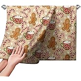 Cneztholim Gingerbread Man Xmas Hand Towels Winter Cane Candy Kitchen Dish Towels 28.3 x 14.4 Inch Set of 2 Soft Absorbent Decorative Towel for Christma Home Bathroom