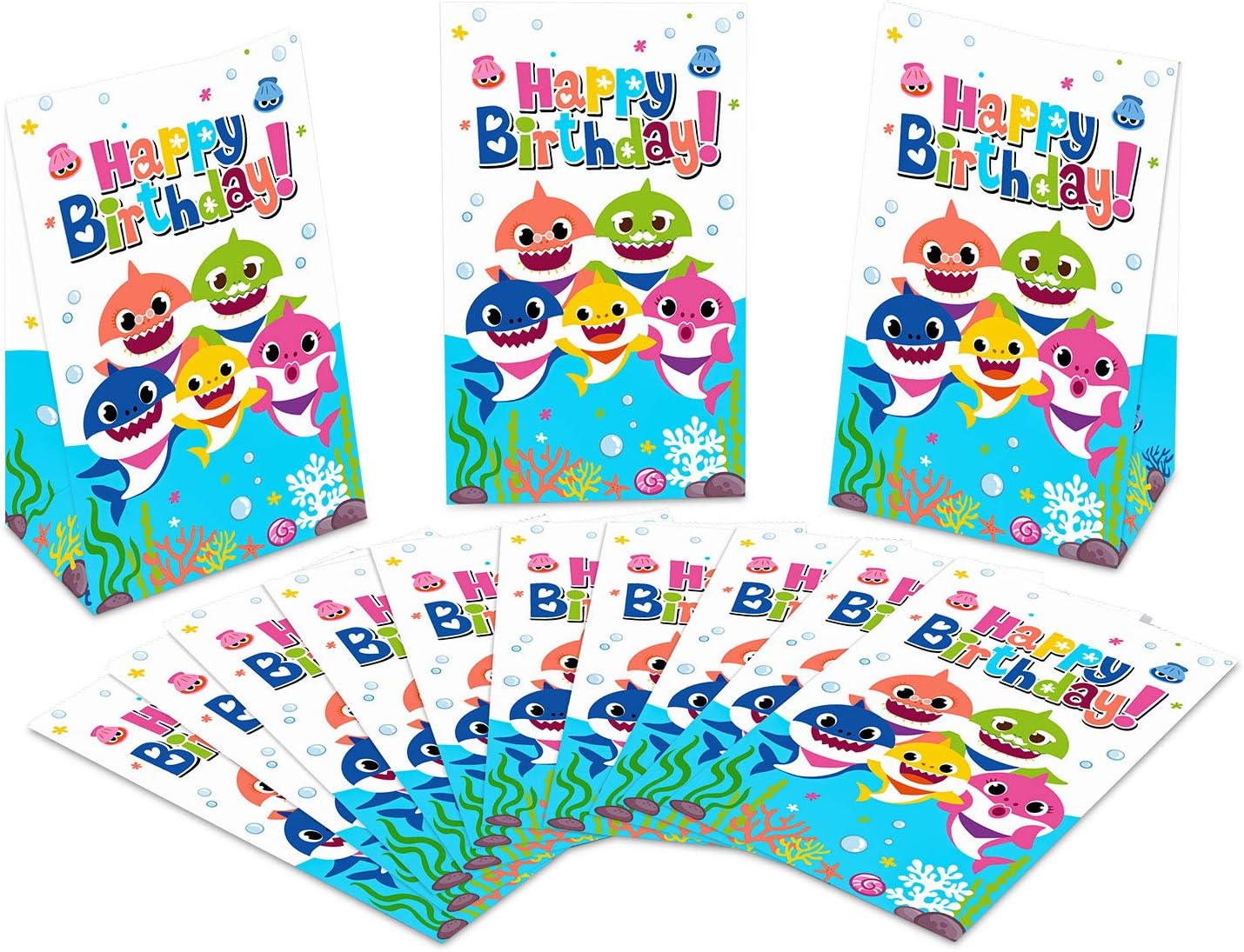 Yamatch 24 Pack Baby Little Shark Party BagsShark Baby Treat Bags