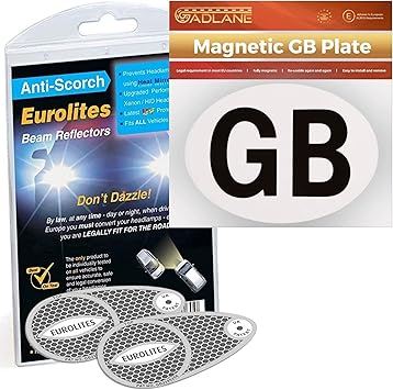 Eurolites Headlamp Headlight Beam Adaptors European Driving UK Sticker Brexit | UK - View #2
