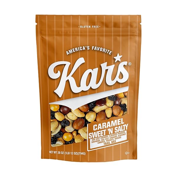 KAR’S NUTS CARAMEL SWEET ‘N SALTY TRAIL MIX,...