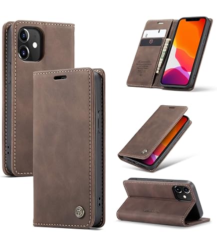 Miagon Classic Lambskin Wallet Case For IPhone 11 Pro - PU Leather Flip Cover With Card Slots & Kickstand