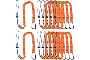 MECCANIXITY Retractable Tool Lanyard 3ft with Single Aluminum Buckle and Adjustable Loop End, Maximum Weight Limit 10KG / 22l