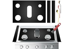 Hasanbar Stove Cover Gas Stove Top Burner Covers Protectors for Samsung Gas Range Stove Mat Protector Reusable, Oven Liners Mat Gas Range Protectors Covers, Stove Guard Non-Stick Washable