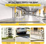 VEVOR 4 Pack 1 Channel Rubber Cable Protector Ramp 18000 Lbs Heavy Duty Speed view 2