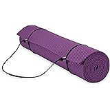 Gaiam Essentials Premium Yoga Mat with Yoga Mat Carrier Sling (72"L x 24"W x 1/4 Inch Thick)