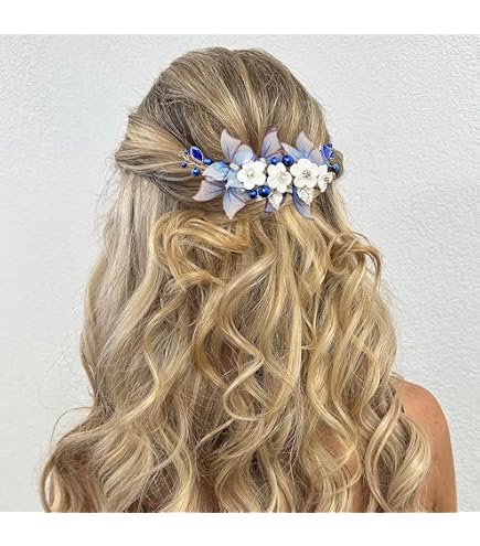 Amazon.com : Earent Silver Butterfly Hair Pins Flower  display picture 1