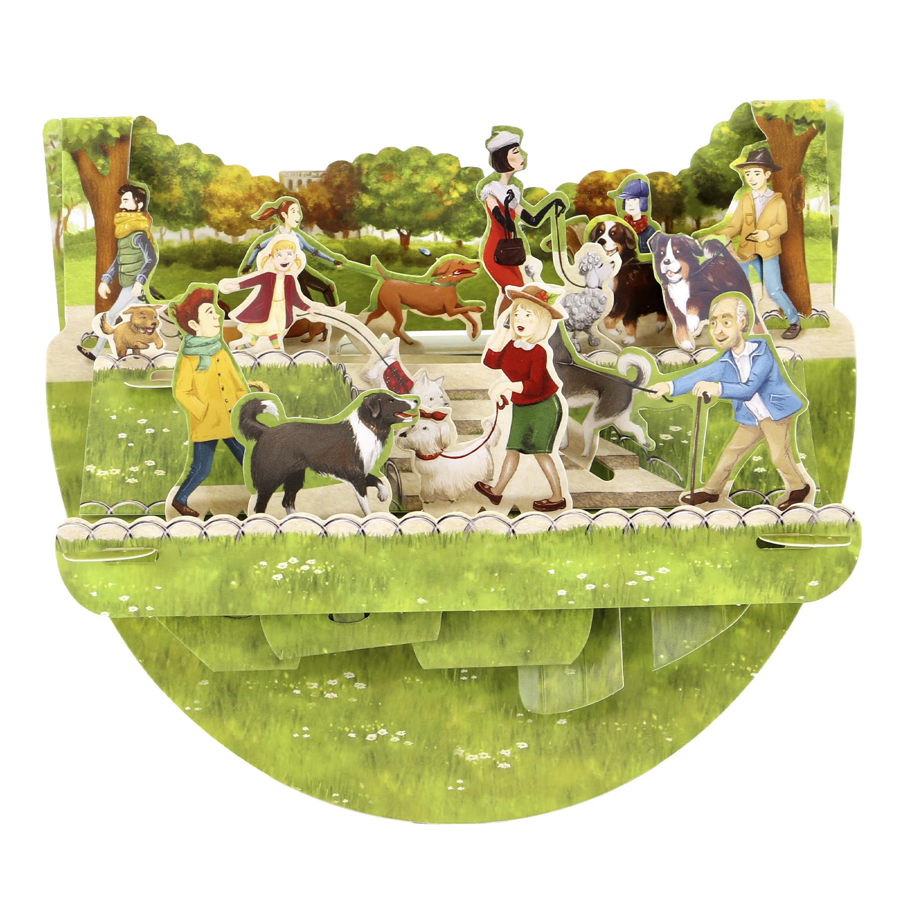 SANTORO Popnrock, 3D Pop Up Greeting Card - Dogs Walking - for Her, for Him, for Kids, Birthday | Puppy, Pet, Paw, Man's Best Friend