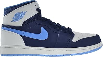 white and navy blue jordans