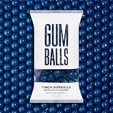Candy Envy - Royal Blue Gumballs - 1 Inch - Approximately 113 Gumballs Per 2lb Bag - Bulk Royal Blue Candy - North American Made &amp; Kosher Certified