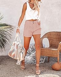 Hilltichu Womens Relaxed Fit Casual High Waist
