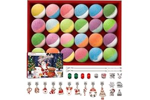 SANYI Advent Calendar 2025 Girls, Bath Bombs for Kids with Surprise Inside DIY Bracelets Making Kit, 24 Days Christmas Advent Calendar Gifts for Kids Girls