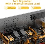 Jgstkcity Power Tool Organizer 6-Way USB? Extension Lead 8 Drill Holders view 2