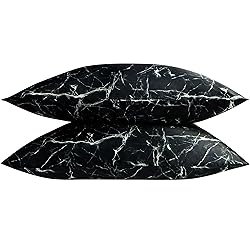NTBAY 2 Pack Satin Standard Pillowcases for Hair
