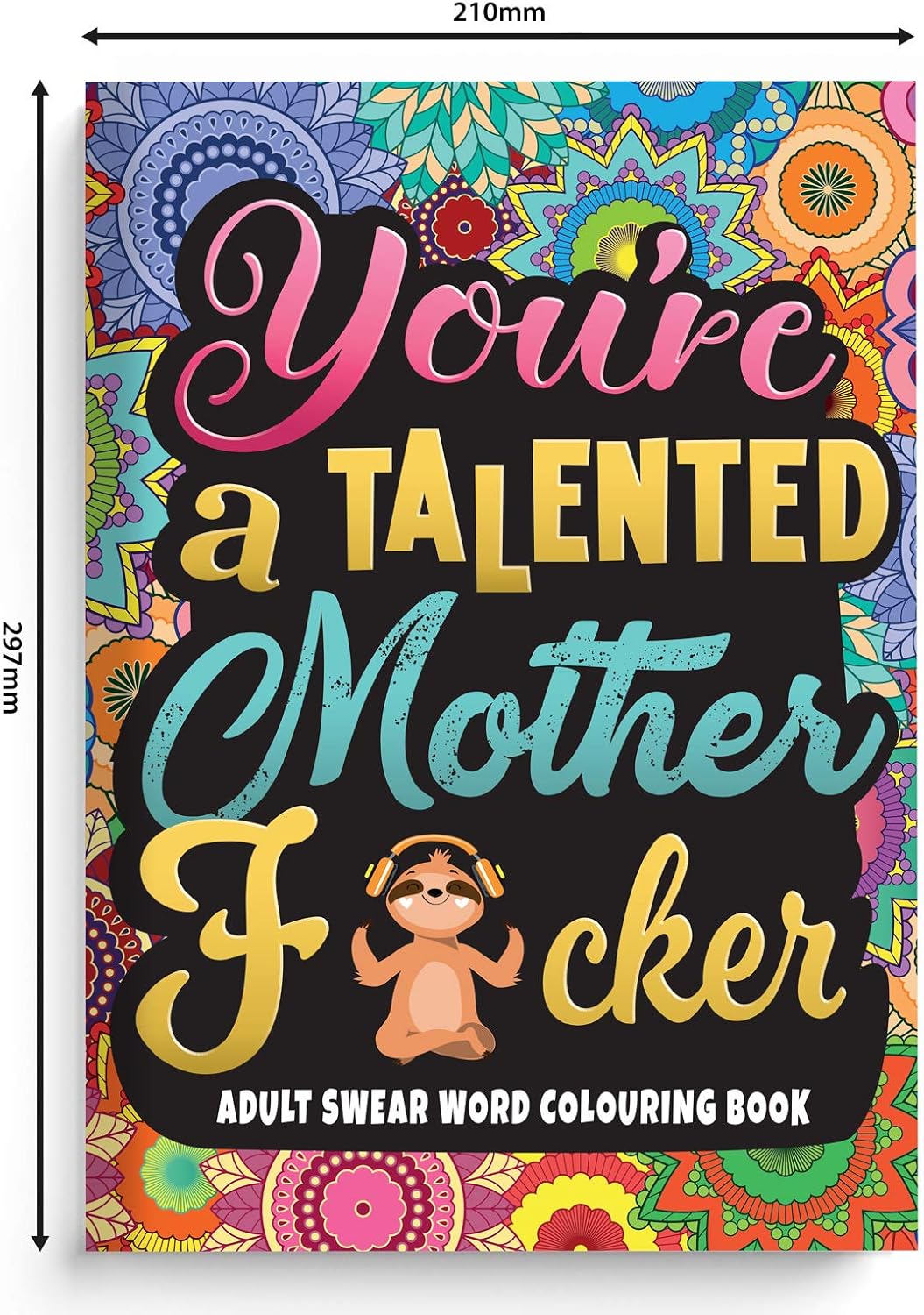 Motivational Swear Words Colouring Book for Adults 150gsm - Stress Relieving, White - Image 5