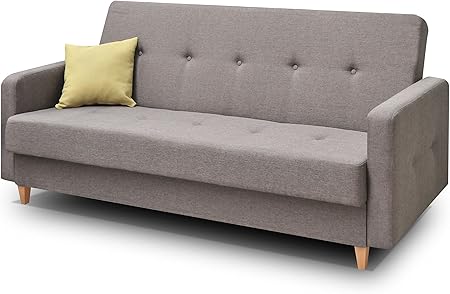 Banquette Canapé Clic Clac Convertible 3 Places Tissu Perry