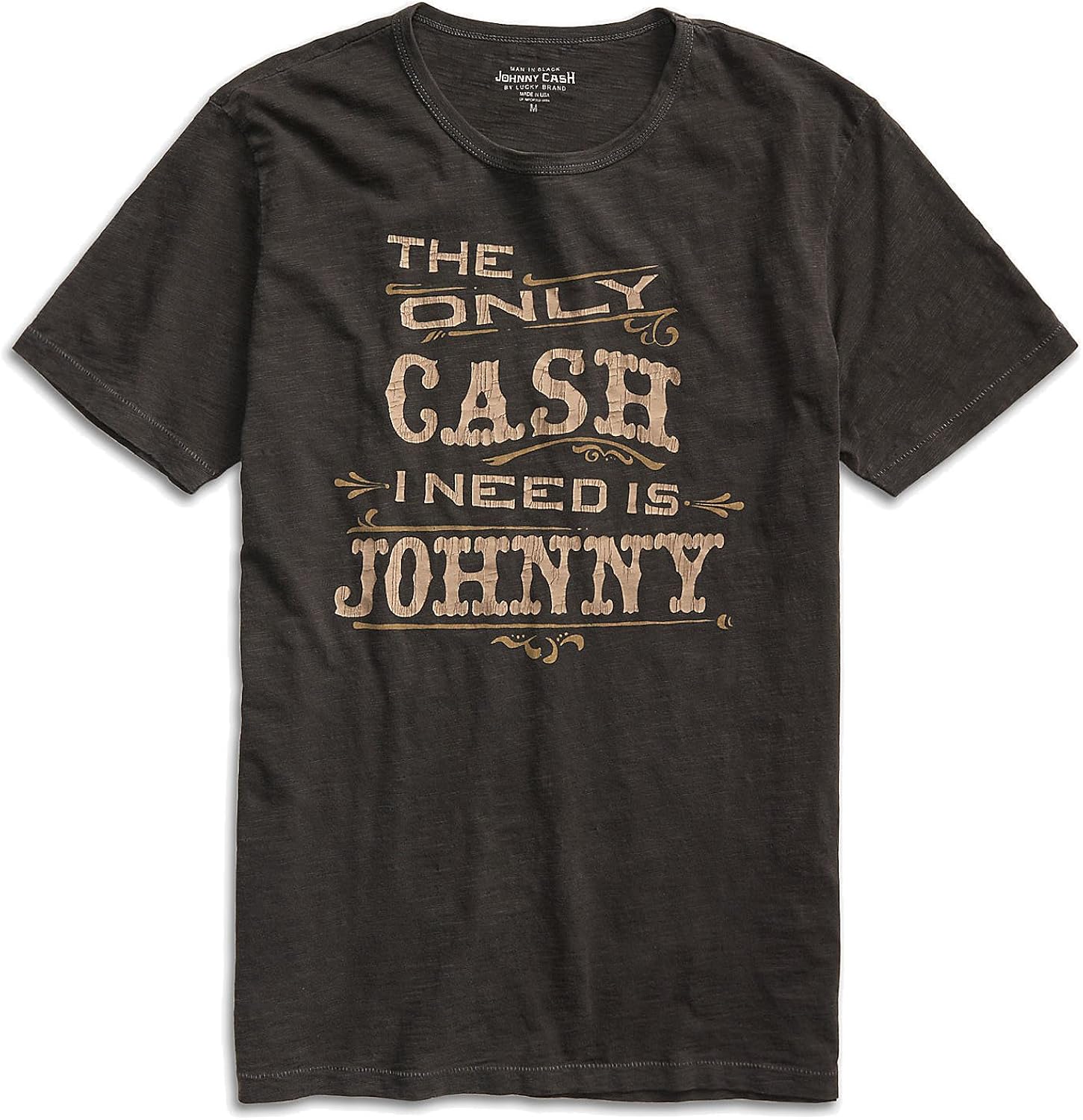 Amazon.com: Lucky Brand - Men's - Faded Black Johnny Cash 