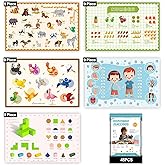 KAshack 45 Pack Sticky Disposable Placemats for Baby & Toddlers,Toddler Placemat 12"x18" Kids Table Mat for Party, Picnic Table, Restaurants Dining Table Travel Essentials for Toddlers with 5 Designs