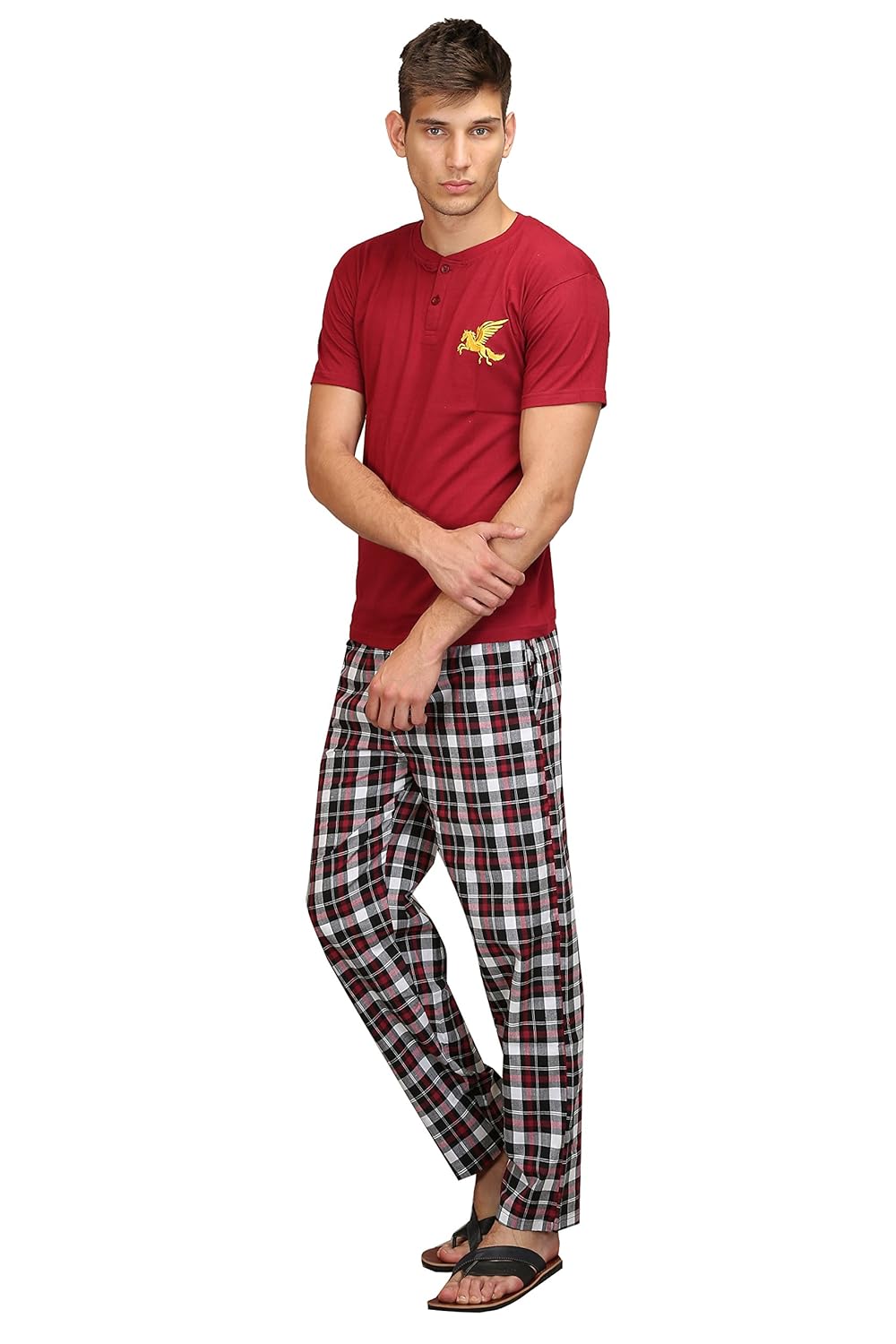 max exports men's cotton night suit