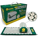 At Home Back and Neck Pain Relief - Acupressure Mat and Neck Pillow Set - Relieves Stress and Sciatic Pain for Optimal…